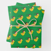 Feuille De Papier Cadeau Chick de Noël (En situation)