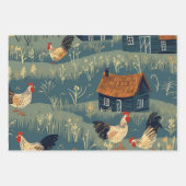 Feuille De Papier Cadeau Chicken Farm (Devant 3)