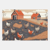 Feuille De Papier Cadeau Chicken Farm (Devant)
