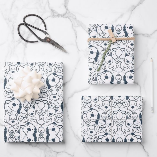 FEUILLE DE PAPIER CADEAU CHIEN (Recto)