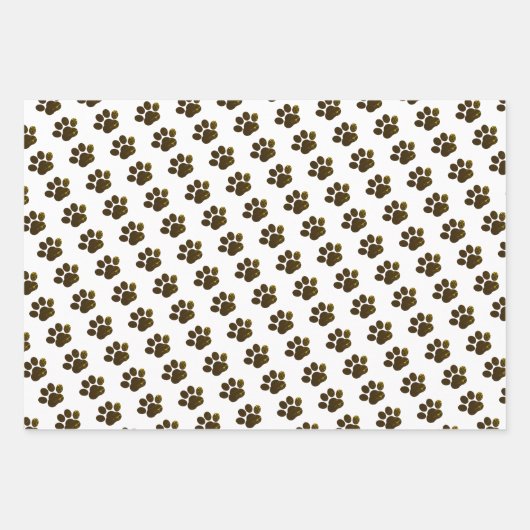 Feuille De Papier Cadeau Chien Chien Motif bleu (Devant 2)