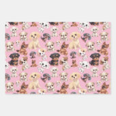 Feuille De Papier Cadeau Chien chiot mignon (Devant)