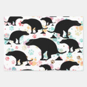 Feuille De Papier Cadeau Chien de balançoire amusant (Devant 2)