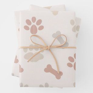 FEUILLE DE PAPIER CADEAU CHIEN DE LA MAIN