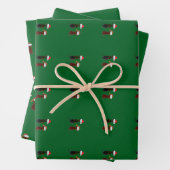 Feuille De Papier Cadeau chien de noël (En situation)