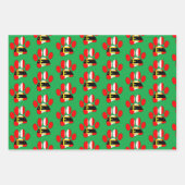 Feuille De Papier Cadeau Chien de Noël (Devant)