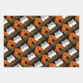 Feuille De Papier Cadeau Chien Et Chat Sur Branche (Devant 2)