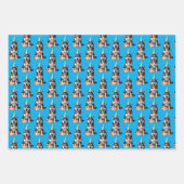 Feuille De Papier Cadeau Chien Husky Birthday (Devant 2)