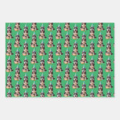 Feuille De Papier Cadeau Chien Husky Birthday (Devant)