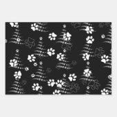 Feuille De Papier Cadeau Chien Paw Christmas Tree Motif (Devant 3)
