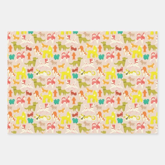 Feuille De Papier Cadeau Chiens (Devant 3)