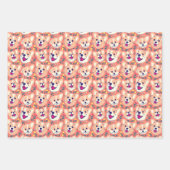 Feuille De Papier Cadeau Chiens Corgi Mignons (Devant)