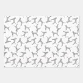 Feuille De Papier Cadeau Chiens dalmate noir et blanc (Devant)