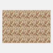 Feuille De Papier Cadeau chiens de chats mignons motif (Devant 2)