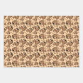 Feuille De Papier Cadeau chiens de chats mignons motif (Devant)