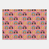 Feuille De Papier Cadeau Chiens de coeur Cute Valentine (Devant 2)