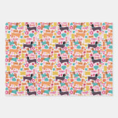 Feuille De Papier Cadeau Chiens de coeur Cute Valentine (Devant)