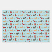 Feuille De Papier Cadeau Chiens de Noël (Devant 3)