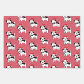 Feuille De Papier Cadeau Chiens de Noël fantasques (Devant 3)