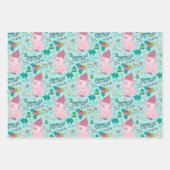 Feuille De Papier Cadeau Chiens de Noël festifs (Devant 3)