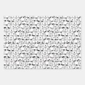 Feuille De Papier Cadeau Chiens Empilés Fantaisie (Devant 3)