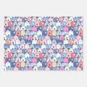 Feuille De Papier Cadeau Chiens Empilés Fantaisistes (Devant)