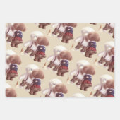 Feuille De Papier Cadeau Chiens mignons Accrochage (Devant)