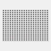 Feuille De Papier Cadeau Chiens mignons Valentine points motif carré gris (Devant 3)