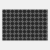 Feuille De Papier Cadeau Chiens noirs et blancs (Devant 2)