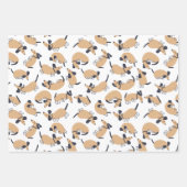 Feuille De Papier Cadeau Chiens teckel endormis ridicules (Devant 2)