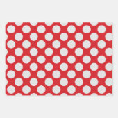 Feuille De Papier Cadeau Chiffres blancs rouges (Devant)