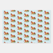 Feuille De Papier Cadeau Chiffres de biscuits de lait père Noël (Devant)