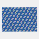 Feuille De Papier Cadeau Chiffres de filles 2024 (Devant 3)