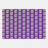 Feuille De Papier Cadeau Chiffres de filles 2024 (Devant 2)