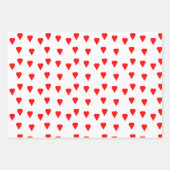 Feuille De Papier Cadeau Chiffres verts modernes Coeurs Noël (Devant)