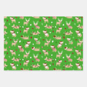 Feuille De Papier Cadeau Chihuahuas de Noël (Devant 3)