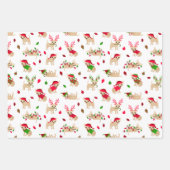 Feuille De Papier Cadeau Chihuahuas de Noël (Devant)