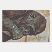 FEUILLE DE PAPIER CADEAU CHIMP ART (Devant)