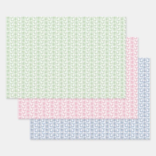 Feuille De Papier Cadeau Chinchilla Chintz (Lot)