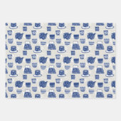 Feuille De Papier Cadeau Chinois Whimsical Japonais Japonais Teapots Teapot (Devant 3)