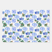Feuille De Papier Cadeau Chinoiserie Motif de Noël (Devant)