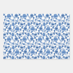 Feuille De Papier Cadeau Chinoiserie Toile Blue Willow