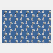 Feuille De Papier Cadeau Chiot dalmate Et Motif Rose (Devant 3)