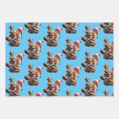 Feuille De Papier Cadeau Chipmunk Avec Pine Cone Tree (Devant 3)