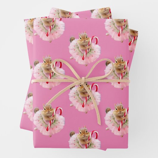 Feuille De Papier Cadeau Chipmunk Plum Fairy (En situation)