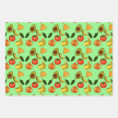 Feuille De Papier Cadeau Chips Guacamole Et Tortilla (Devant 3)