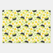 Feuille De Papier Cadeau Chips Tortilla et Motif Guacamole (Devant)
