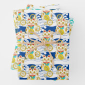 Feuille De Papier Cadeau Chiyogami Yuzen Washi Style motif (En situation)