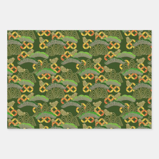 Feuille De Papier Cadeau Chiyogami Yuzen Washi Style motif (Devant)