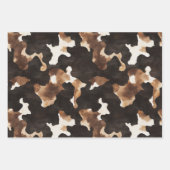 Feuille De Papier Cadeau Chocolat Brown crémeux Vache Imprimer Animal Anniv (Devant 2)